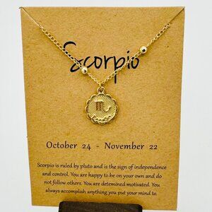 Gold Scorpio Necklace - NWT